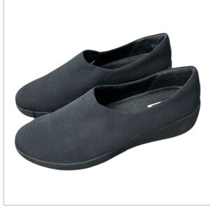 FitFlop Superskate Uberknit Black Stretch Slip-On Loafers Women’s Size 8.5